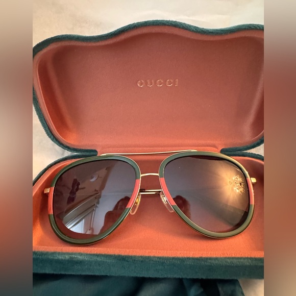 Gucci Aviators GG0062S Sunglasses New Bee Luxury Sunnies - Picture 10 of 12
